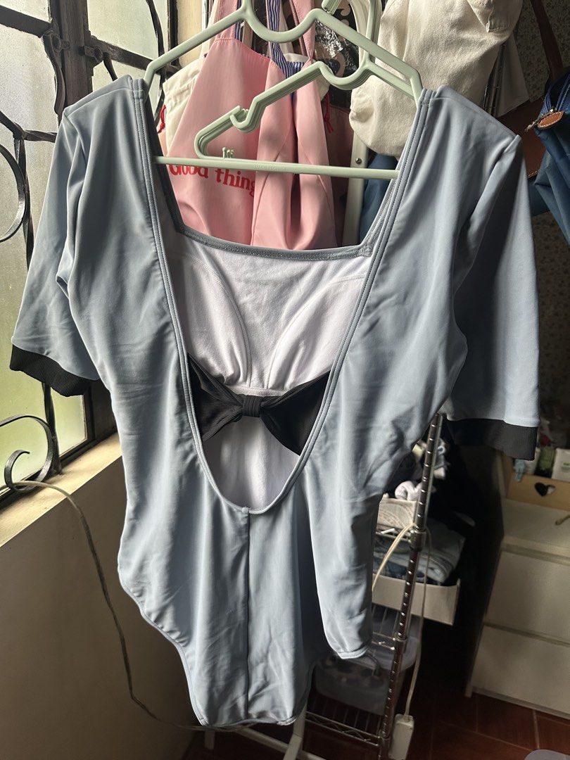 Speedo One Piece Swimsuit (Category: Bikinis & Swimsuits) located in Baliuag. Submitted by ritzkisses (Listing ID 1459739104, Image 2). Description: size medium to large grayish blue padded with ribbon at the back short sleeve authentic.