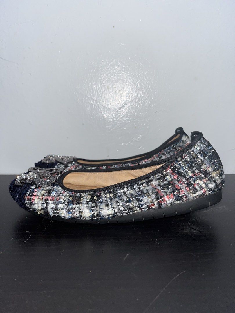 Staccato - Tweed - Ballet Flats (Category: Flats & Sandals) located in Taguig. Submitted by chicpicked (Listing ID 1459735264, Image 1). Description: Staccato - Tweed - Ballet Flats Fabric toe cap and rhinestone embellished decorative buckle on front Authentic Good as new No flaws Size 6 800 .