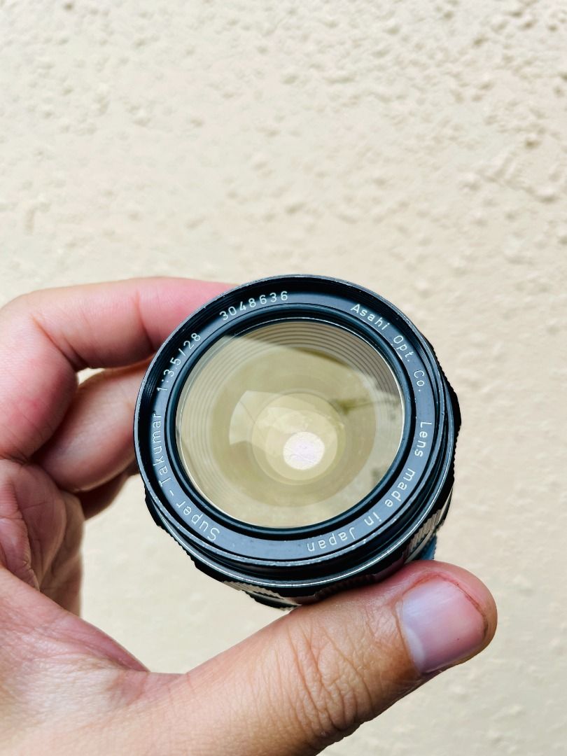 Super-Takumar 28mm f/3.5 M42 (Category: Lens & Kits) located in Quezon City. Submitted by feelmanila (Listing ID 1459697907, Image 1). Description: Super-Takumar 28mm f/3.5 M42 Good working condition. Smooth focusing and clicky aperture. No fungus. Optics have some light marks, but no major issues. M42/Screw Mount — compatible with Pentax bodies and can also be adapted to digital cameras with the proper adapter. P5,000.
