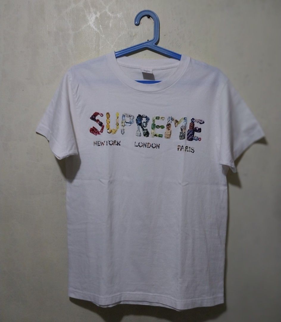 Supreme Crystals Logo T-Shirt White (Category: Tshirts & Polo Shirts ) located in Manila. Submitted by PrinceDani.Clothing (Listing ID 1459730384, Image 3). Description: supreme crystals logo shirt Medium on tag small fit 19.5in width 27in length excellent condition .
