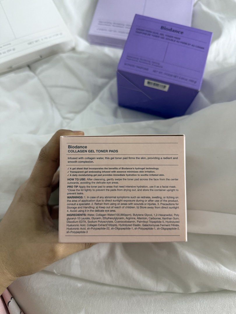 TAKE ALL BIODANCE SETS (Category: Face Care) located in Tarlac. Submitted by mechaellat (Listing ID 1459887760, Image 3). Description: Biodance REJUVENATING CAVIAR PDRN REAL DEEP MASK BIO COLLAGEN REAL DEEP MASK COLLAGEN GEL TONER PADS CAVIAR PDRN DUAL GEL TONER PADS.