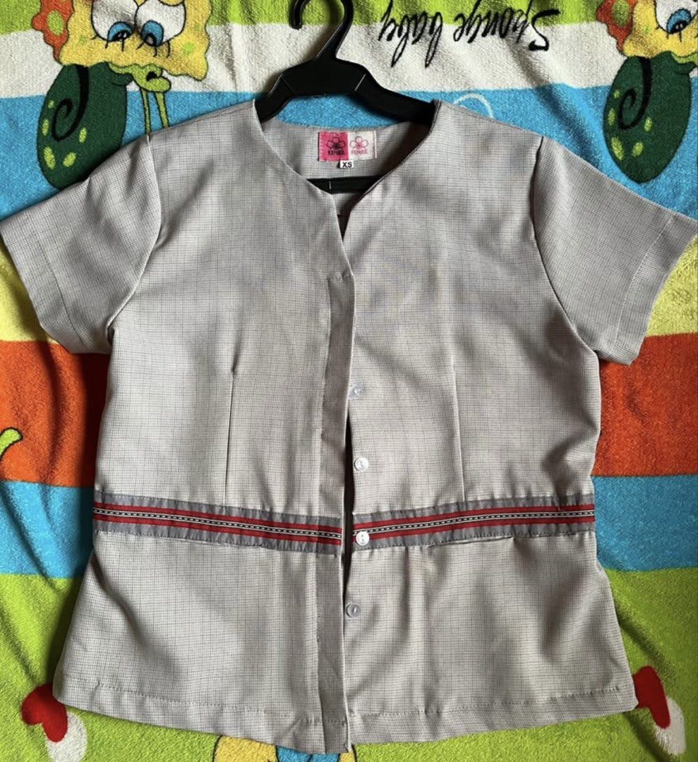 Teacher Uniform (Category: Blouses) located in Taguig. Submitted by _shasha3 (Listing ID 1459790631, Image 2). Description: Exact size: Xs Bust - 42cm Length - 54cm .
