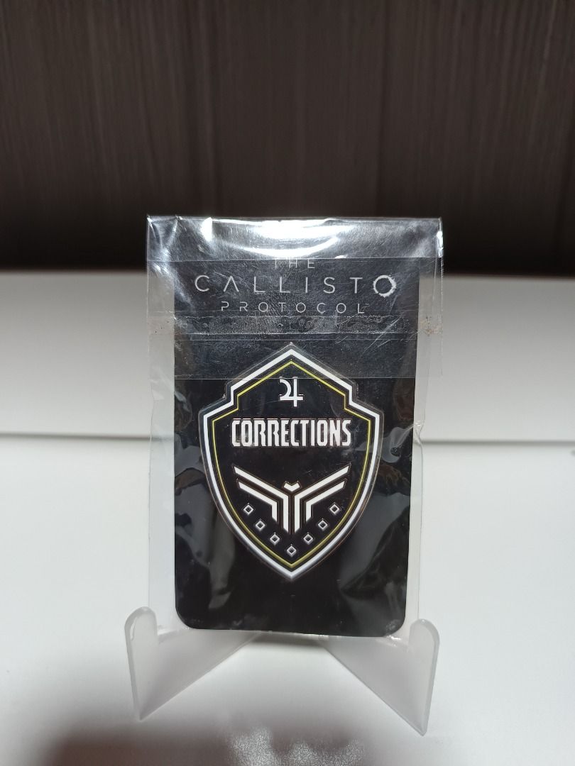 The Callisto Protocol Corrections Enamel Pin (Category: Western Merchandise) located in Baguio. Submitted by cracklin.aniue26 (Listing ID 1459813067, Image 1). Description: - Official The Callisto Protocol enamel pin - Features the iconic Corrections logo - Brand new, sealed in original packaging - Authentic Krafton branding visible on the back - Ideal for game fans and collectors Location: Baguio City Pm for more details and inquiries .