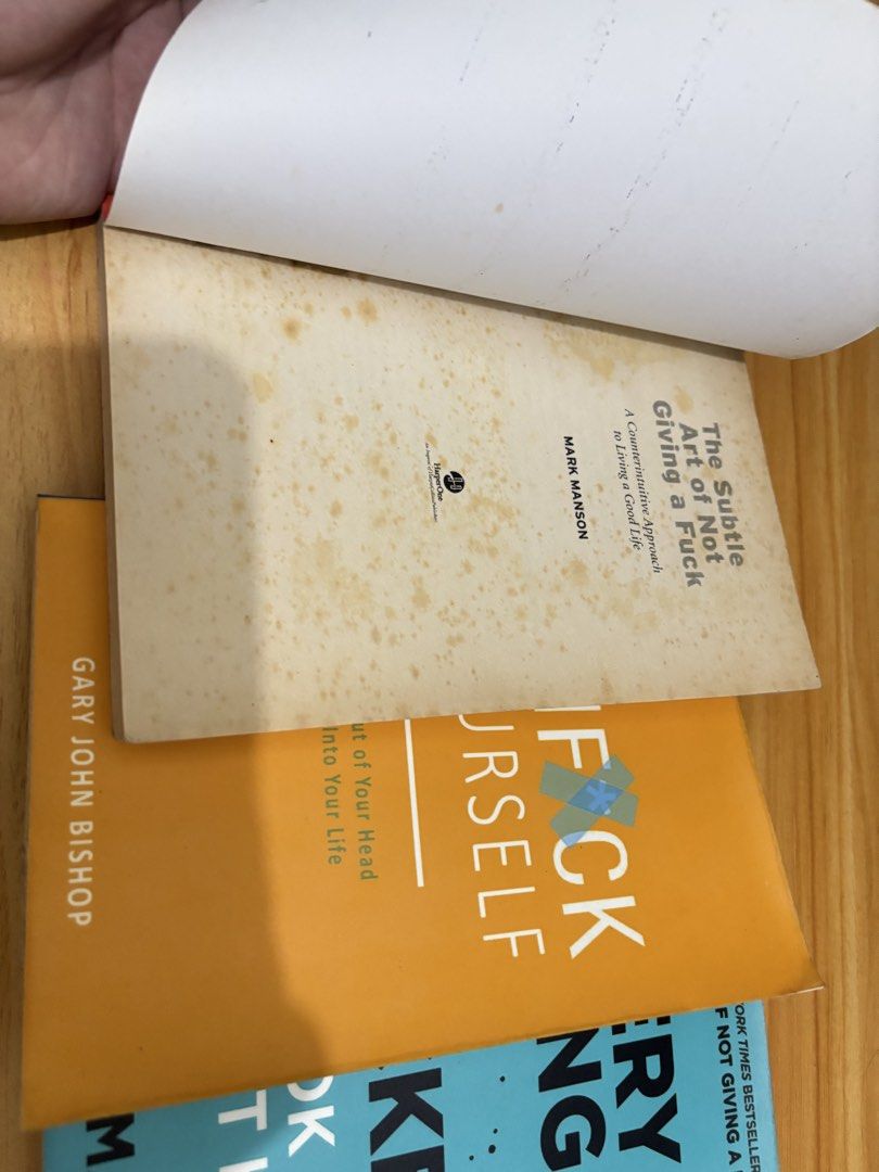 The subtle art - book (Category: Storybooks) located in Manila. Submitted by jenshiii11 (Listing ID 1459825470, Image 3). Description: - Set of 3 popular self-help books. -The subtle art of not giving a fck -Unfck yourself - everything is fck 150 take all Bought in shoppee. Super old but readable. RFS: nakatamback lang PAYO!! shipping: jnt/lalamove Location: Dasmariñas,Cavite.