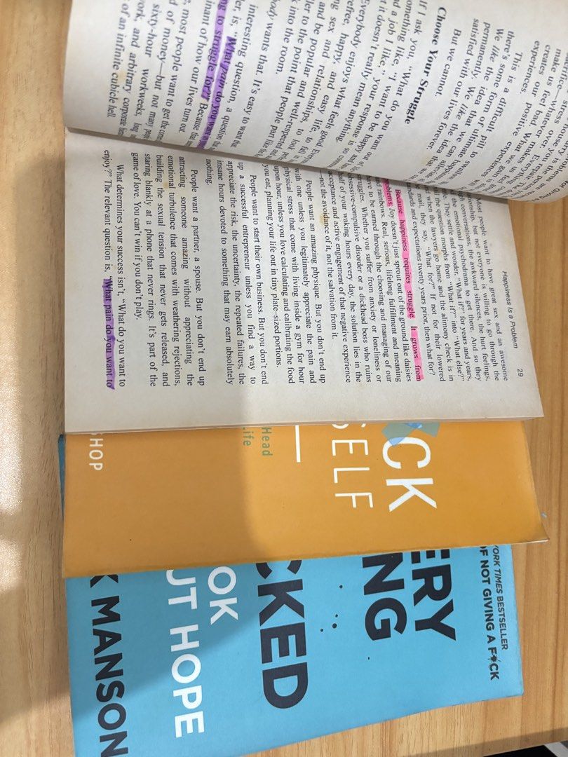 The subtle art - book (Category: Storybooks) located in Manila. Submitted by jenshiii11 (Listing ID 1459825470, Image 2). Description: - Set of 3 popular self-help books. -The subtle art of not giving a fck -Unfck yourself - everything is fck 150 take all Bought in shoppee. Super old but readable. RFS: nakatamback lang PAYO!! shipping: jnt/lalamove Location: Dasmariñas,Cavite.