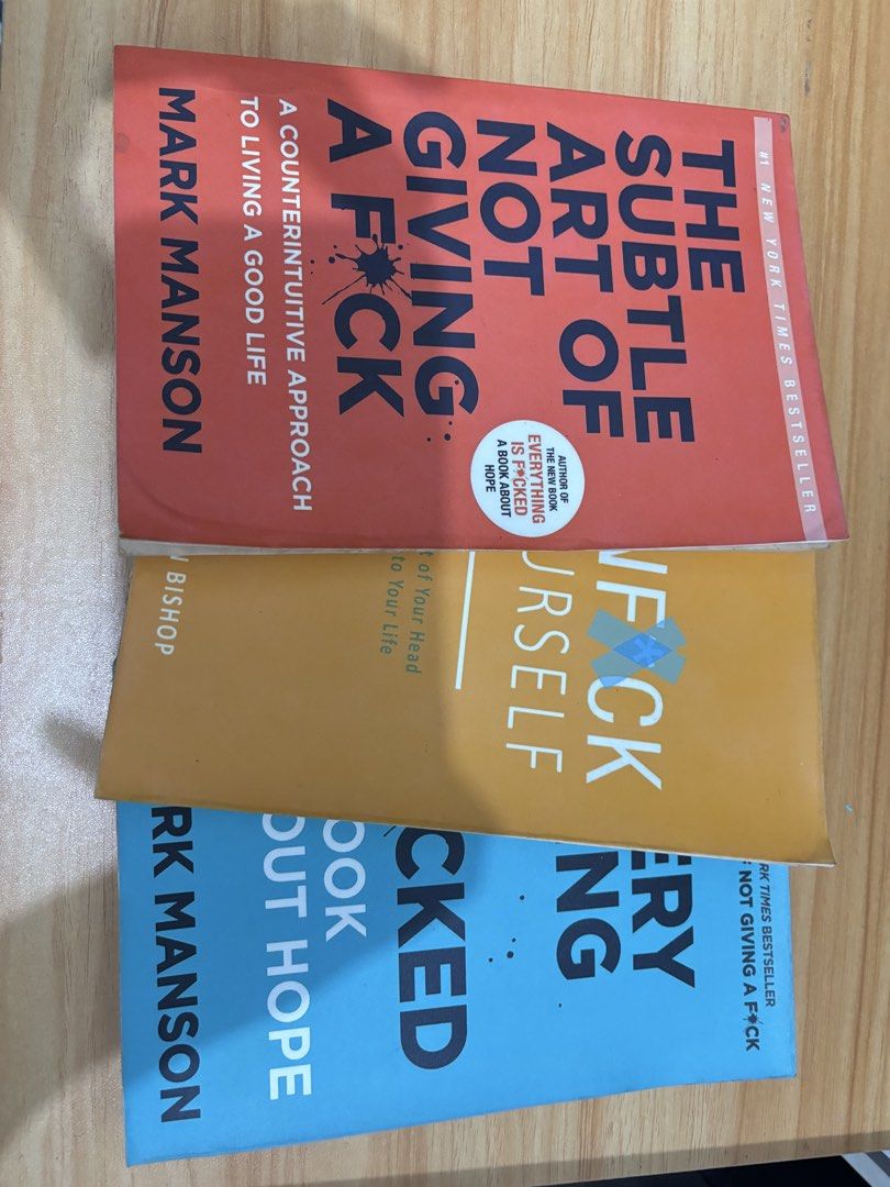 The subtle art - book (Category: Storybooks) located in Manila. Submitted by jenshiii11 (Listing ID 1459825470, Image 1). Description: - Set of 3 popular self-help books. -The subtle art of not giving a fck -Unfck yourself - everything is fck 150 take all Bought in shoppee. Super old but readable. RFS: nakatamback lang PAYO!! shipping: jnt/lalamove Location: Dasmariñas,Cavite.