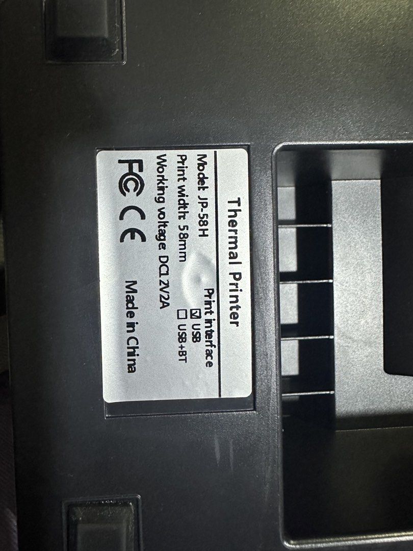 Thermal Printer (Category: Printers, Scanners & Copiers) located in Caloocan City. Submitted by b3asty_0323 (Listing ID 1459738482, Image 2). Description: 🖨️ THERMAL PRINTER FOR SALE Model: JP-58H Thermal Printer ✅ Print width: 58mm ✅ Interface: USB ✅ Working voltage: DC 12V / 2A ✅ Thermal printing — no ink required ✅ Compact and space-saving design ✅ Ideal for POS, receipts, invoices, labels, and small businesses ✅ Made in China ✅ Actual item s
