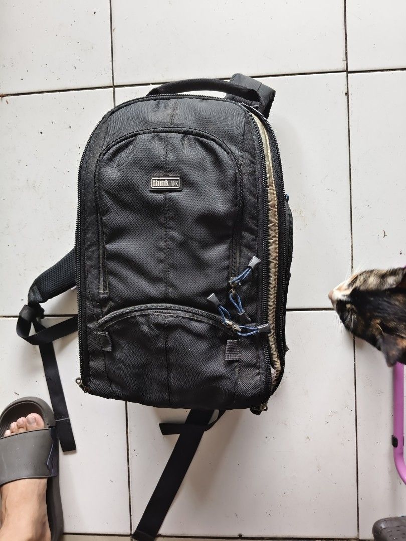 Think Tank Photo Black Camera Backpack (Category: Camera Bags & Carriers) located in Quezon City. Submitted by anitagalan89774 (Listing ID 1459731337, Image 1). Description: - Think Tank Photo camera backpack - Ample internal dividers for camera gear organization - Main compartment opens fully for easy access - Front pocket for convenient accessory storage - Padded shoulder straps and back panel for maximum comfort - Perfect for photographers on 