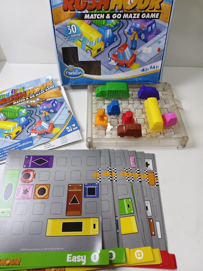 ThinkFun My First Rush Hour Match & Go Maze Game (Category: Educational & Learning Toys) located in Las Pinas. Submitted by mommy_14 (Listing ID 1459771181, Image 2). Description: - Rush Hour Match & Go Maze Game by ThinkFun - Includes 30 maze challenges - Great for learning shapes and colors - All pieces shown in photos are included - Fun and engaging for young children.