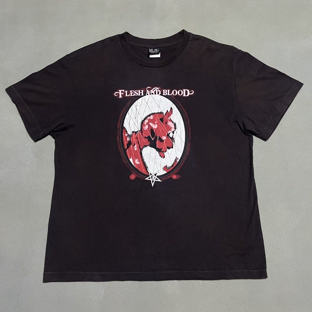 THRIFTED - SAINT MICHAEL “FLESH AND BLOOD” TEE (Category: Tshirts & Polo Shirts ) located in Manila. Submitted by theseventhtee (Listing ID 1459883188, Image 1). Description: THRIFTED SAINT MICHAEL “FLESH AND BLOOD” TEE 📏 Width: 25 inch 📏 Length: 31 inch 🎨 Color rate: 9.5/10 ✅ No issue ✅ Excellent condition 💰 ₱700 + SF 📍 Location: Malate, Manila 🤝 Meet up around Manila City 📩 For more details or requests, feel free to message me..