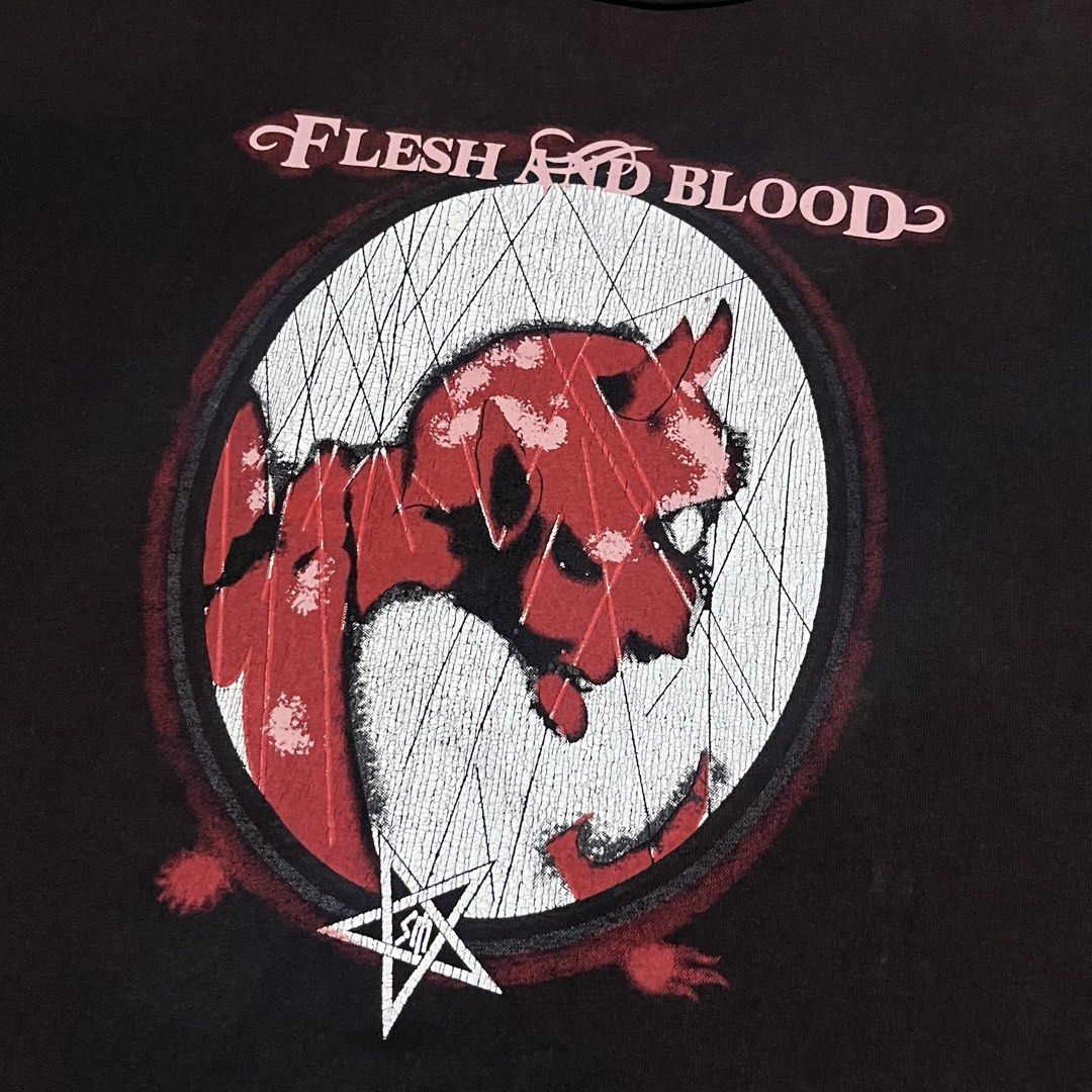 THRIFTED - SAINT MICHAEL “FLESH AND BLOOD” TEE (Category: Tshirts & Polo Shirts ) located in Manila. Submitted by theseventhtee (Listing ID 1459883188, Image 3). Description: THRIFTED SAINT MICHAEL “FLESH AND BLOOD” TEE 📏 Width: 25 inch 📏 Length: 31 inch 🎨 Color rate: 9.5/10 ✅ No issue ✅ Excellent condition 💰 ₱700 + SF 📍 Location: Malate, Manila 🤝 Meet up around Manila City 📩 For more details or requests, feel free to message me..