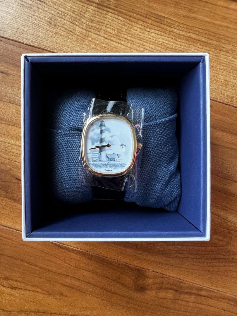 Timex x Noah Lighthouse Watch (Category: Men's Watches) located in Cavite. Submitted by nathanluis (Listing ID 1459828691, Image 3). Description: Made exclusively for Noah by Timex Quartz movement Gold-plated stainless steel case and buckle Mineral glass lens Croco pattern leather strap 30m water resistant 31 x 35 mm case 18mm lug Model’s wrist is 6 3/4’ in diameter Available to ship .