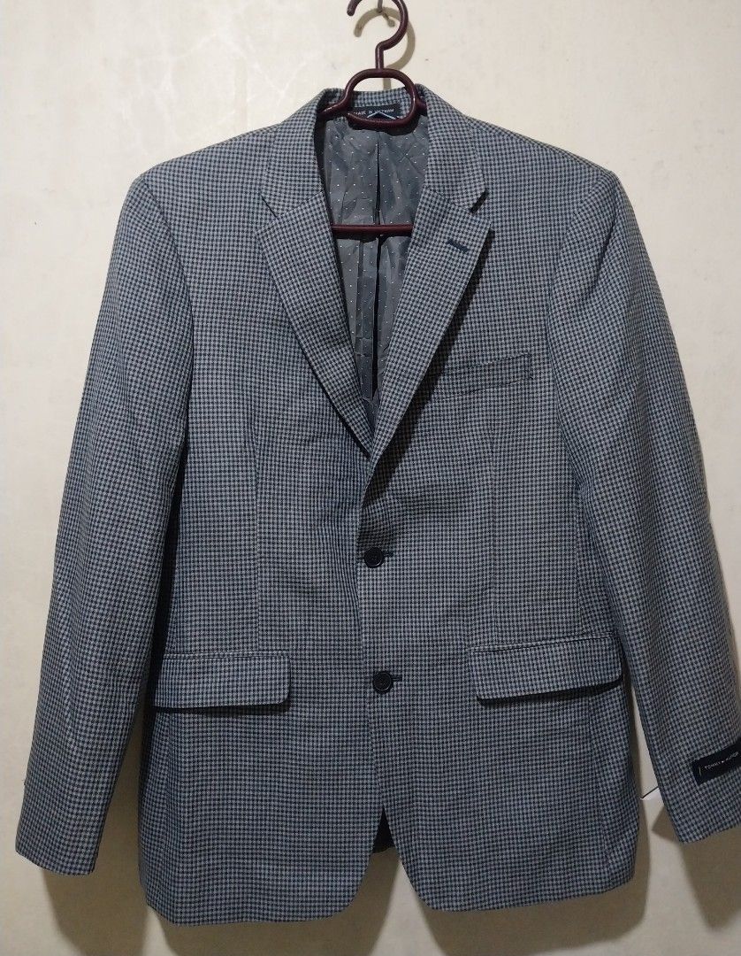 Tommy hilfiger blue gray checkerd blazer (Category: Coats, Jackets and Outerwear) located in Manila. Submitted by PrinceDani.Clothing (Listing ID 1459749136, Image 3). Description: Tommy hilfiger blue gray blazer Size 38r on tag medium fit 21in width 30in length 18in shoulder 24in sleeves brand new with tag .
