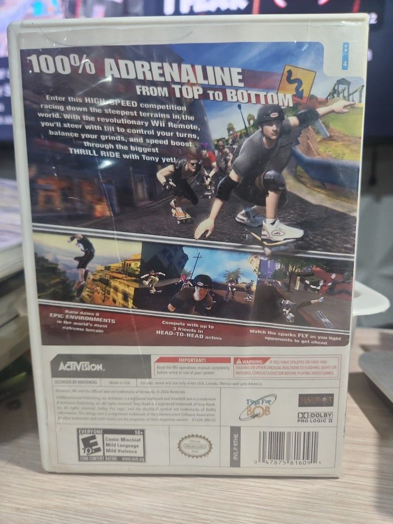 Tony Hawk's Downhill Jam Wii Game (Category: Nintendo) located in Quezon City. Submitted by gwift (Listing ID 1459708711, Image 2). Description: - Tony Hawk's Downhill Jam for Nintendo Wii - Experience high-speed downhill racing - Master tricks and combos for high scores - Includes game disc and instruction booklet - Classic skateboarding game -selling based on current US market value x 50 -price subject for update on day of inquiry/purchase due 