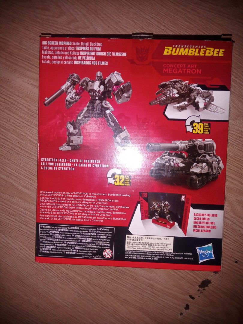 Transformers Studio Series 109 Concept Art BB Megatron with Custom Paint (Category: Figurines & Statues) located in Manila. Submitted by zenfish.8a8bb6 (Listing ID 1459827264, Image 2). Description: Selling Studio Series 109 Concept Art Megatron (Bumblebee) Description - original made from Hasbro, not KO or BAIWEI - good condition, still transformable - with custom-painted metallic silver, grey, red, and gold paint apps with detailed reference on