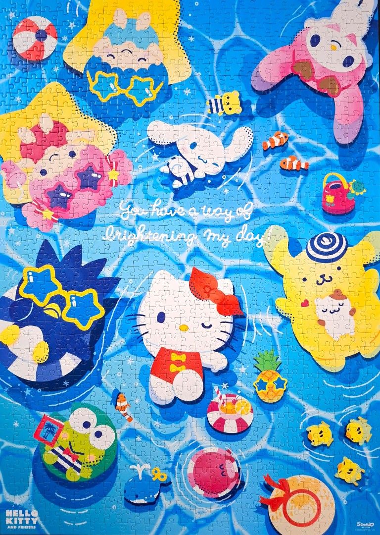 Trefl 1000-pc Hello Kitty and Friends Jigsaw Puzzle (Category: Board Games & Puzzles) located in Pasig City. Submitted by atticnumber10 (Listing ID 1459875721, Image 2). Description: Built once from new. No issues, complete pieces (actual puzzle shown in photo). Assembled with care and in a pet-free, smoke-free household. Basically good as new. Made in Poland. 📍Pasig City. Buyer to shoulder delivery fees. 💳 GCash / BPI / Maya / Maribank 🚚 Lala