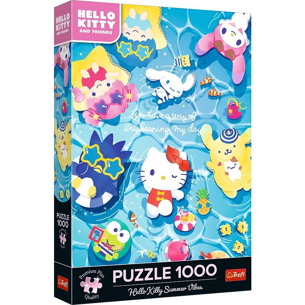 Trefl 1000-pc Hello Kitty and Friends Jigsaw Puzzle (Category: Board Games & Puzzles) located in Pasig City. Submitted by atticnumber10 (Listing ID 1459875721, Image 1). Description: Built once from new. No issues, complete pieces (actual puzzle shown in photo). Assembled with care and in a pet-free, smoke-free household. Basically good as new. Made in Poland. 📍Pasig City. Buyer to shoulder delivery fees. 💳 GCash / BPI / Maya / Maribank 🚚 Lala