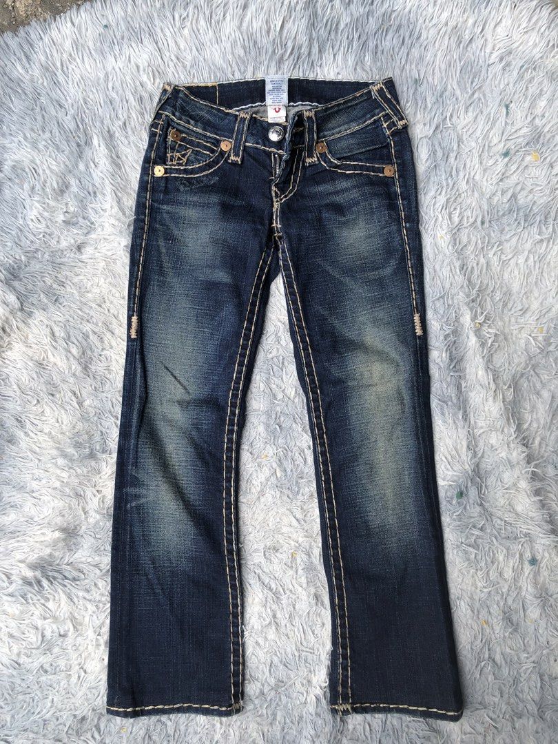 True Religion Brown Stich (Category: Jeans) located in Bato. Submitted by f1ysthrift (Listing ID 1459761525, Image 3). Description: 35 Length 29 waistline 7 leg opening.