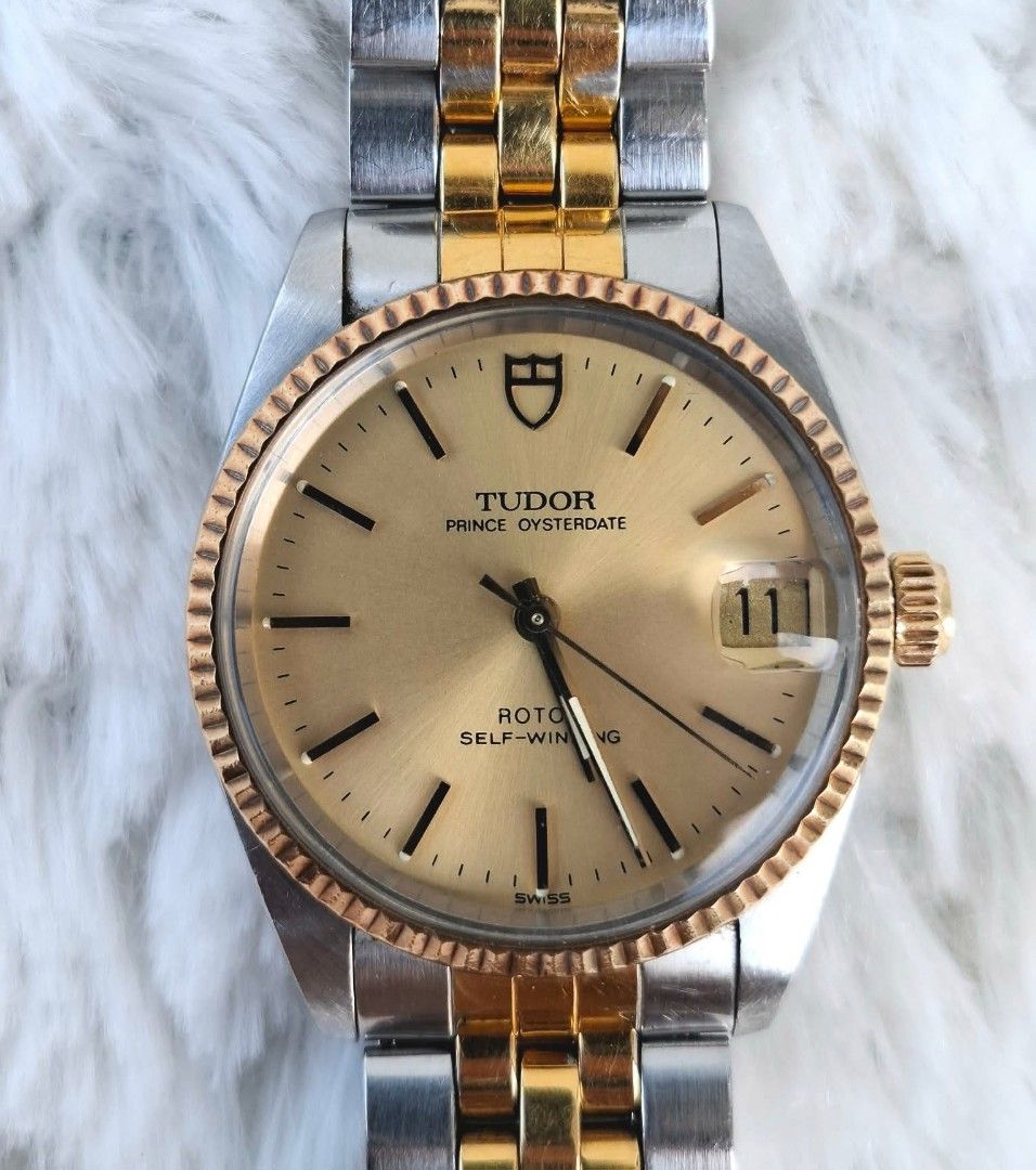 Tudor Prince Oysterdate Automatic Two-Tone Watch (Category: Luxury Watches) located in Antipolo. Submitted by 48watches (Listing ID 1459690975, Image 1). Description: Available❗️❗️❗️ TUDOR PRINCE OYSTERDATE Ref : 72033 Size : 32mm Dial : gold Crown : rolex Backcase : rolex Year : approx 1995 Condition : 8.5/10 Inclusion : watch, extra link and free watch travel pouch Yours for only 77,000 php free viewing - send us message for schedule..