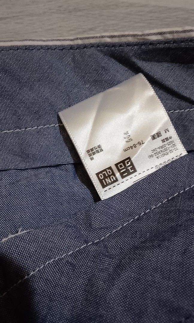 UNIQLO (Category: Shorts) located in Manila. Submitted by plong7 (Listing ID 1459703532, Image 3). Description: -men’s striped casual shorts. -specifically chino-style flat-front shorts. Dimes: -34 inches width -19 inches length Color Rate: 10/10 Location: Davao..