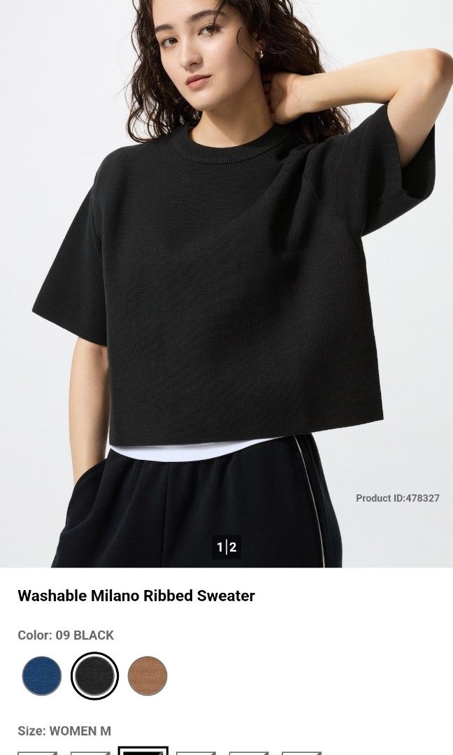 Uniqlo (Category: Blouses) located in Manila. Submitted by furmom23 (Listing ID 1459878694, Image 3). Description: Brand: Uniqlo Color: Black Size: Large.
