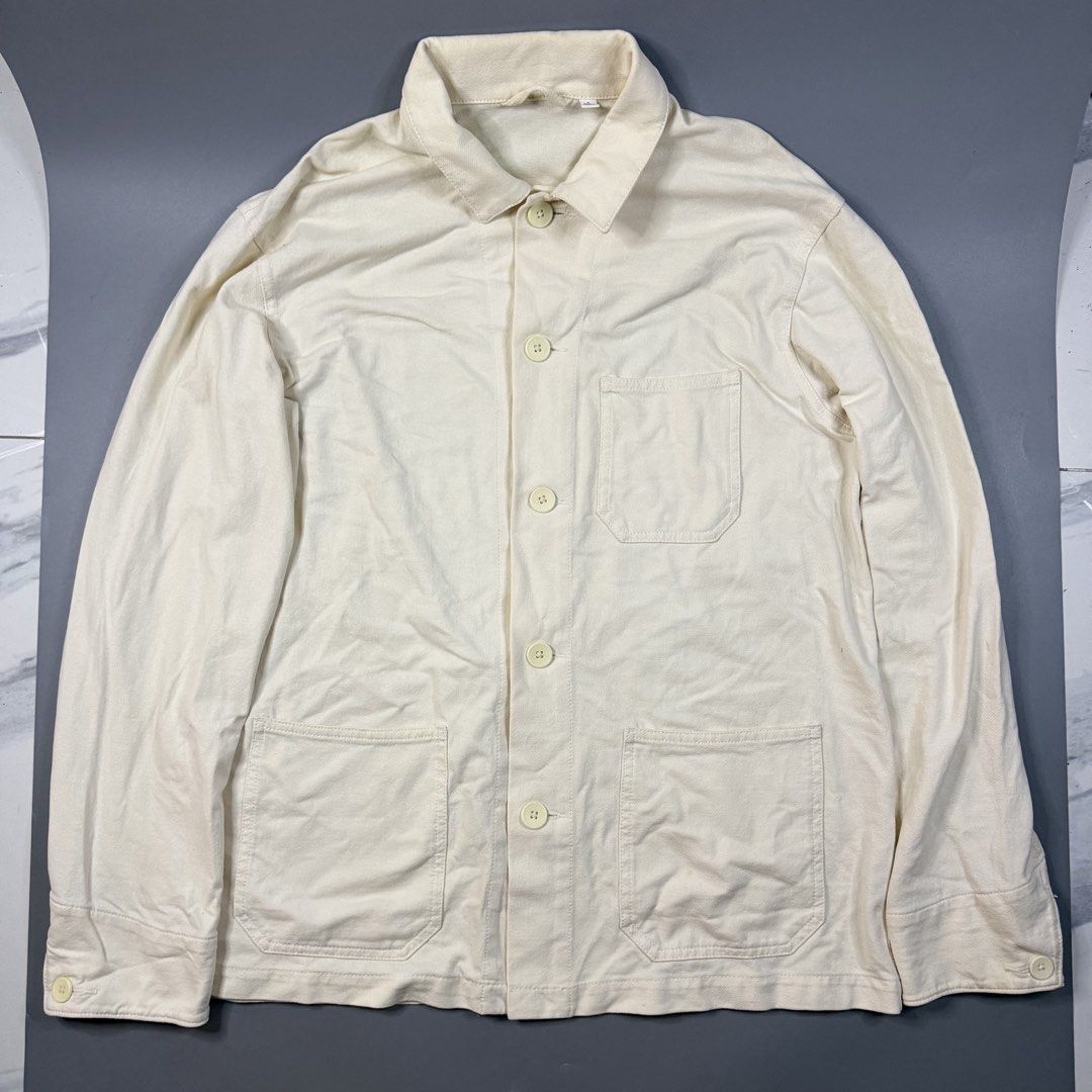Uniqlo - Utility Jacket Cream Multipocket (Category: Tshirts & Polo Shirts ) located in Paranaque City. Submitted by millennial_goodz (Listing ID 1459870652, Image 1). Description: WTS Uniqlo - Utility Jacket Cream Multipocket Size Large Dimensions: 22.5" / 28.5" Excellent condition Authentic P850 only DM.