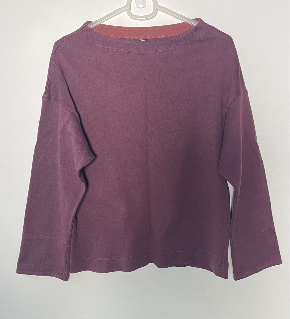 Uniqlo longsleeve wine (Category: Longsleeves) located in Manila. Submitted by lulu.coco (Listing ID 1459801416, Image 2). Description: • Barely used, no flaws • Last price posted, low ballers will not be entertained • For shipping only. Add 50 for m.m, 120 outside m.m • Gcash or BDO.