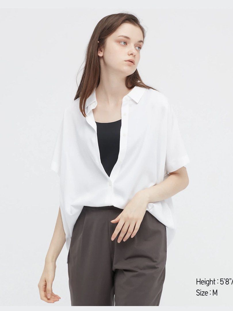 Uniqlo rayon blouse white (Category: Blouses) located in Manila. Submitted by lulu.coco (Listing ID 1459810963, Image 1). Description: • Barely used, no flaws • Last price posted, low ballers will not be entertained • For shipping only. Add 50 for m.m, 120 outside m.m • Gcash or BDO.