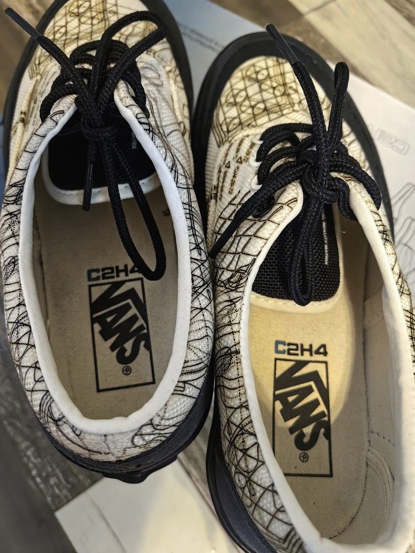 Vans x C2H4 Era Pro Shoes (Category: Sneakers) located in Cavite. Submitted by klosetnijuan (Listing ID 1459788402, Image 2). Description: Vans Era Pro collaboration with C2H4. Unique graphic print all over the canvas. Black sole and heel tab. Comes with the original box. Great for collectors or everyday wear. Size 6.5 US .