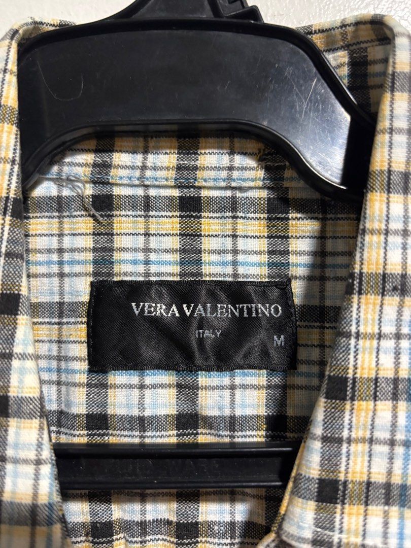 Vera Valentino Checkered Polo Crop Top (Category: Blouses) located in Cavite. Submitted by aceepreeloved (Listing ID 1459763751, Image 3). Description: Selling this pre-loved blouse of mine. Here are the details: Size: M on tag Pit to pit (Width): 19.5 in Waist: 19.5 in Length: 16.5 in Arm seam: 5.5 in Shoulder: 17 in (Note: Please know and check your measurements. I cannot, most of the time, provide “when worn” because of my job. Please bear wit