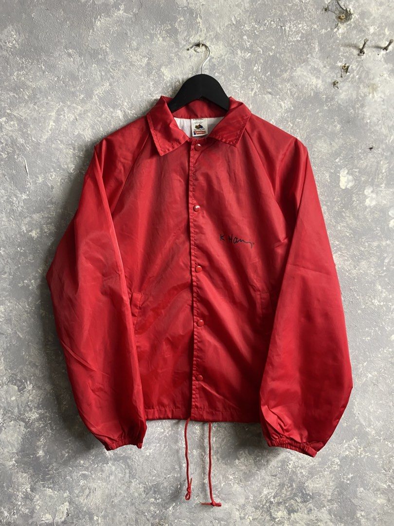 Vintage 90s Keith Haring Coach Jacket (Category: Coats, Jackets and Outerwear) located in Pasig City. Submitted by lumangkamisa (Listing ID 1459845834, Image 1). Description: Small Minor cracks on print.