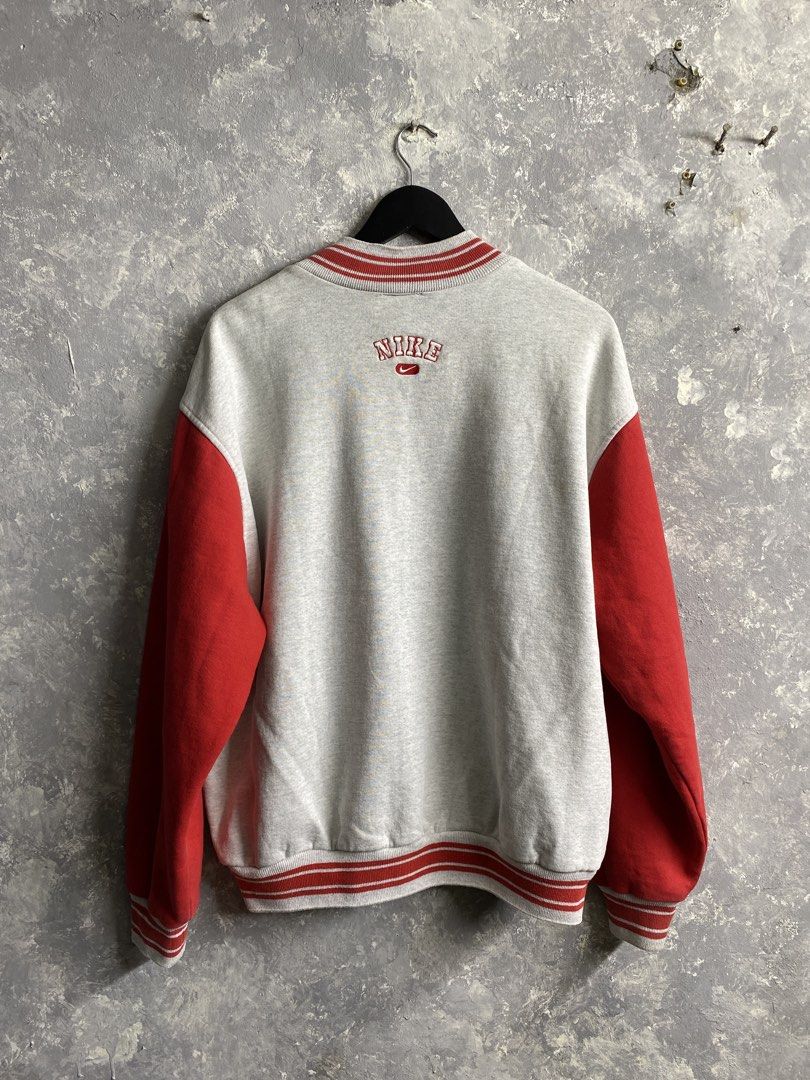 Vintage 90s Nike Varsity Jacket (Category: Coats, Jackets and Outerwear) located in Pasig City. Submitted by lumangkamisa (Listing ID 1459848055, Image 3). Description: XL made in USA minor color bleed.