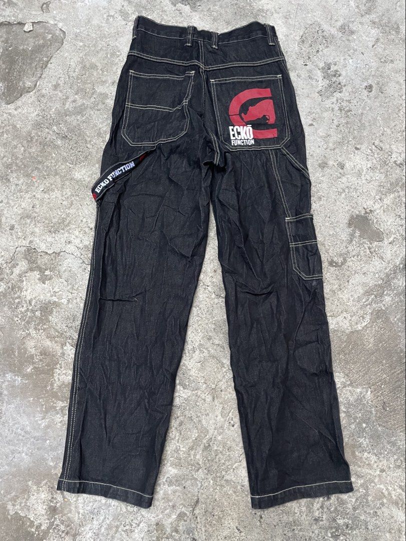 VINTAGE ECKO FUNCTION CARPENTER RAW DENIM PANTS (Category: Jeans) located in Kalibo. Submitted by kaizenfinds7 (Listing ID 1459783889, Image 1). Description: No issues See last photo for reference Actual measurements nasa photos na Waist 30 Length 44 Leghole 9 Crispy condition ✅ +sf.