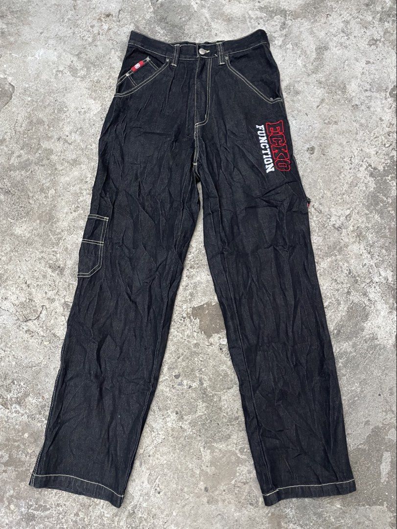 VINTAGE ECKO FUNCTION CARPENTER RAW DENIM PANTS (Category: Jeans) located in Kalibo. Submitted by kaizenfinds7 (Listing ID 1459783889, Image 2). Description: No issues See last photo for reference Actual measurements nasa photos na Waist 30 Length 44 Leghole 9 Crispy condition ✅ +sf.