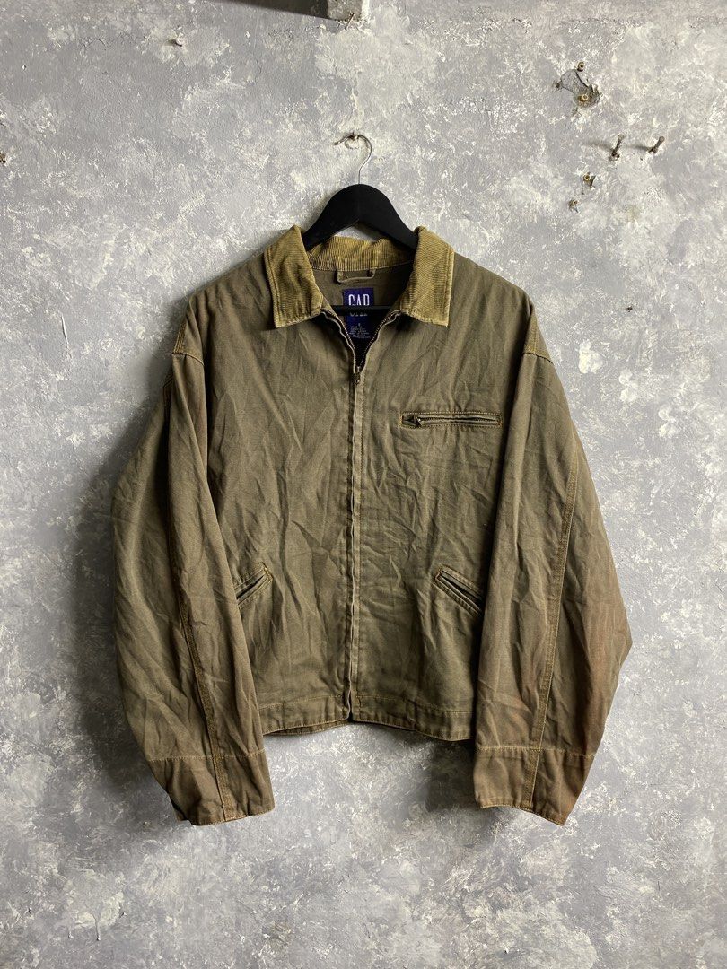 Vintage Gap Detroit Style Jacket (Category: Coats, Jackets and Outerwear) located in Pasig City. Submitted by lumangkamisa (Listing ID 1459840298, Image 1). Description: Small on tag fits up to Medium Flaw- some uneven fading.