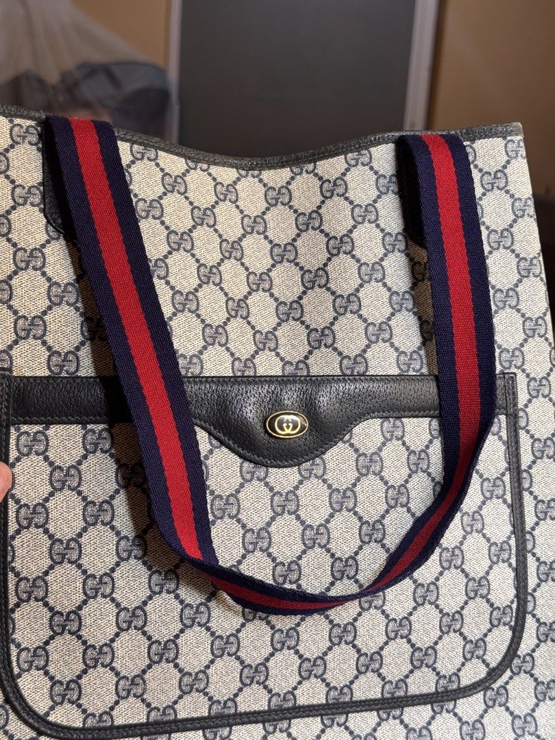 Vintage Gucci Cherry Line Tote (Category: Tote Bags) located in Bacolod City. Submitted by SOLunaStellar (Listing ID 1459717830, Image 2). Description: Bought in BookOff, Japan in 2025. Medium-Large. Authentic. Signs of wear as this is a fave bag! So so pretty in person. 💕 see last 2 pics (signs of use) Bought it for 8,000php secondhand RFS: Pregnancy Fund 💕.