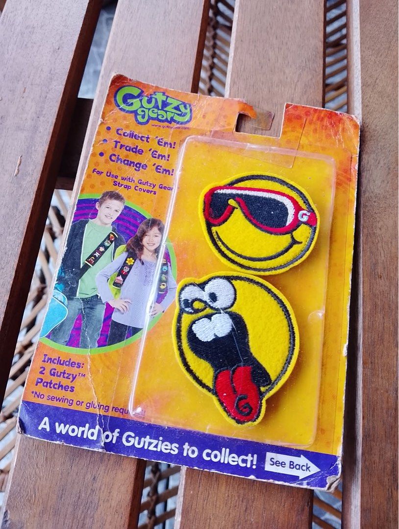 Vintage Gutzy Gear Patches (Category: Shirts) located in Quezon City. Submitted by catlover18 (Listing ID 1459809803, Image 1). Description: VINTAGE GUTZY GEAR PATCHES Condition: Brand new, never opened MOP: Gcash Shipping via lalamove QC LOC.