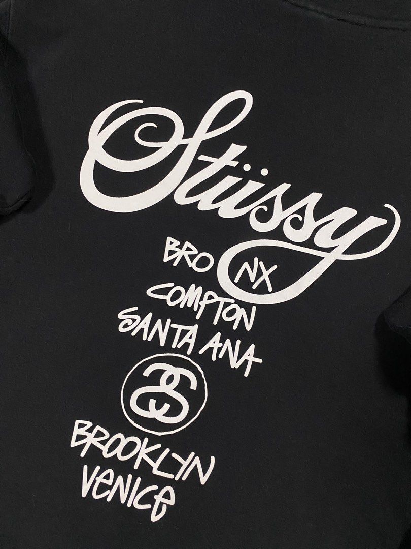 Vintage Stussy World Tour (Category: Hoodies) located in Dasmarinas. Submitted by ridgeridethrift (Listing ID 1459844053, Image 2). Description: Vintage World Tours Stussy Hoodie Measurements: Width - 22 Length - 26 Sleeve - 23 Item Description : Minor fade 2500+ shipping fee Dm to purchase 📥.