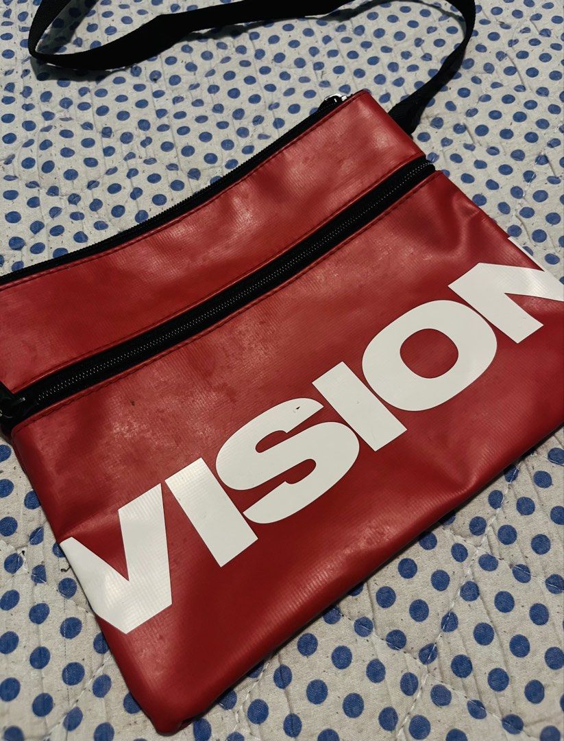 Vision Streetwear Sling Bag (Category: Sling Bags) located in Navotas City. Submitted by y2kikaystuff (Listing ID 1459857437, Image 3). Description: Vision Streetwear Sling Bag Medium Size With Mini Compartment Not ukay Personal item from Japan No issue Can pass as new From 500 down to 400 only Pm me.