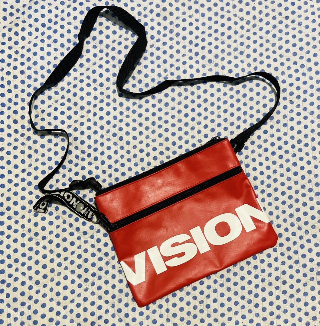 Vision Streetwear Sling Bag (Category: Sling Bags) located in Navotas City. Submitted by y2kikaystuff (Listing ID 1459857437, Image 1). Description: Vision Streetwear Sling Bag Medium Size With Mini Compartment Not ukay Personal item from Japan No issue Can pass as new From 500 down to 400 only Pm me.