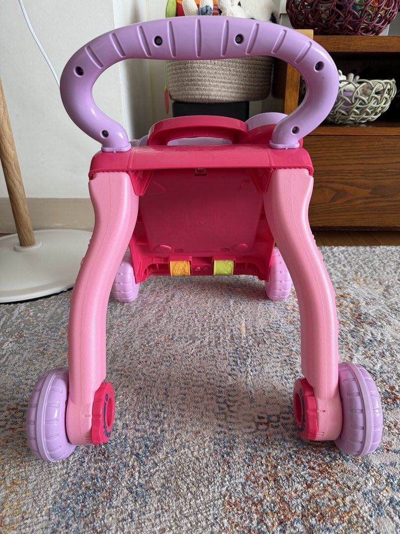 VTech First Steps Baby Walker Pink (Category: Infant Playtime) located in Taguig. Submitted by cloudclosetandhome (Listing ID 1459703711, Image 3). Description: VTech First Steps Baby Walker Pink 📍 One Serendra BGC LIKE NEW. NO ISSUES. COMPLETE PARTS. RFS: Moving out Used for 3 months only. No more box. What you see is what you get. 💵 MOP: Gcash, BPI, Secbank, or UB 🛵Booking c/o BUYER (SDD via Grab, lalamove); ✅Pay before you book to avoid iss