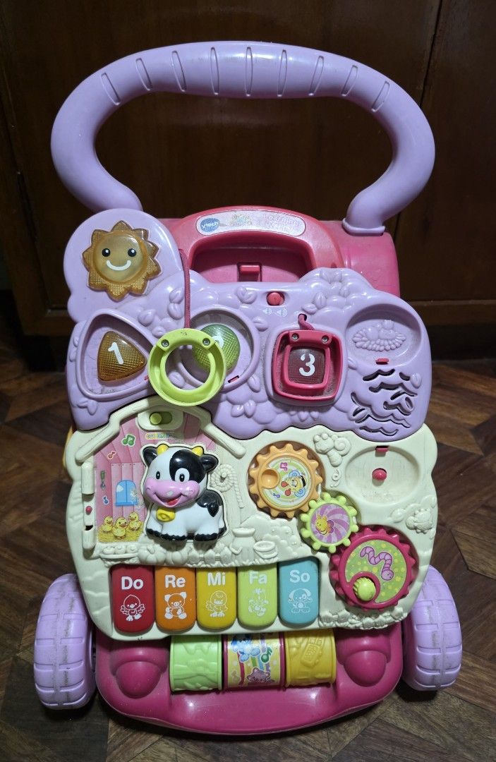 Vtech Push Walker (Category: Infant Playtime) located in Cainta. Submitted by shopaholic_grl (Listing ID 1459818580, Image 1). Description: Vtech Push Walker. Missing phone.