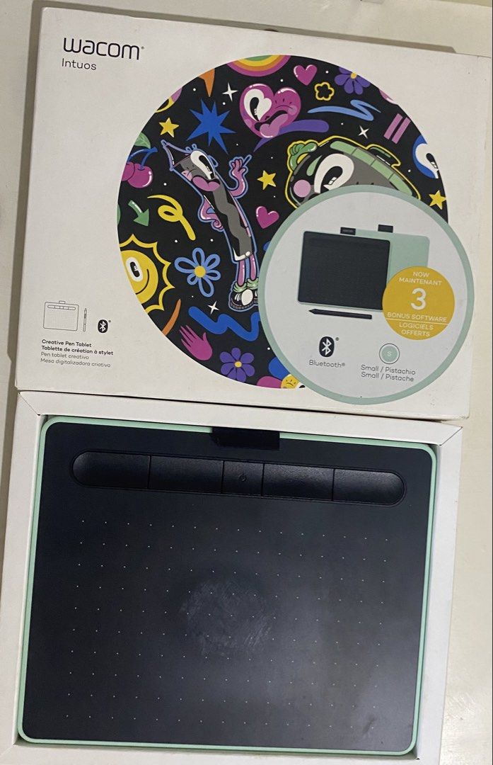 Wacom Intuos (small-Pistachio) (Category: Other Accessories) located in Cebu City. Submitted by iwauwu_ (Listing ID 1459784694, Image 1). Description: selling my heavily used wacom intuos tablet - please note that this is a preloved item i have used a few years ago - stored away after i switched to an ipad and apple pencil - will have to check if its still functional but so far its in a good condition with complete inclusions - there are signs of