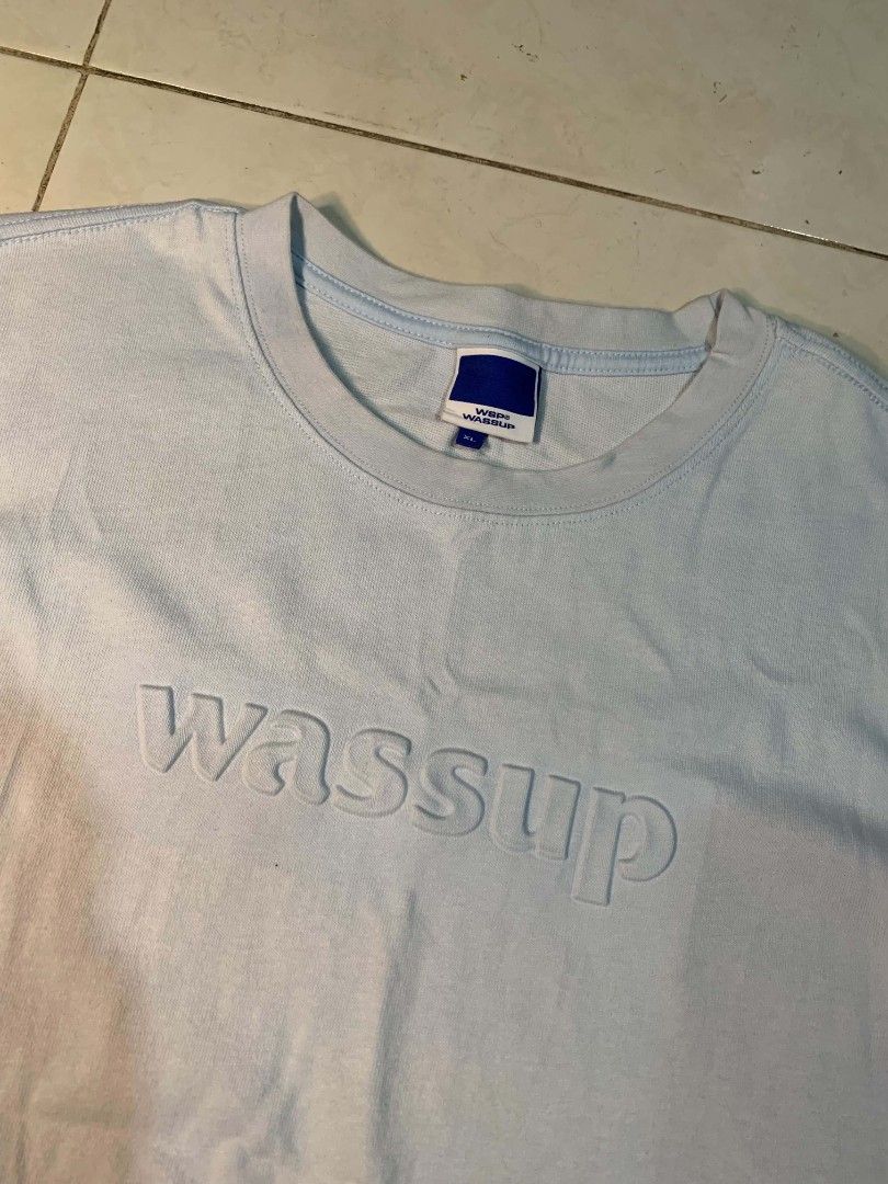 Wassup Embossed Shirt (Category: Tshirts & Polo Shirts ) located in Dipolog. Submitted by ethrifttt (Listing ID 1459870894, Image 2). Description: Wassup Embossed Shirt 23.5 width x 27.5 length excellent condition, no issue.