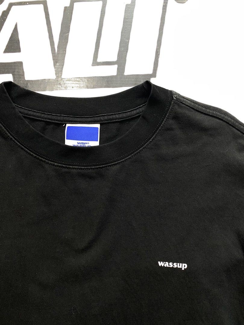 Wassup Spellout Longsleeve (Category: Activewear) located in Rosario. Submitted by thrift_king_ali (Listing ID 1459789769, Image 2). Description: Wassup Large Color rate: 9.5/10 Dimes: W-22.5 L-28 no issue excellent condition 350+sf.