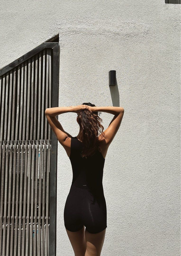 WEAR RAME Selene Front Zip Bodysuit in Small (Category: Activewear) located in Antipolo. Submitted by salmonie (Listing ID 1459730326, Image 2). Description: - Black bodysuit from WEAR RAME Bali - BNWOT - Soft fabric - SRP is P6,500 - RFS: decluttering Helping tags: onesie workout gym clothes lululemon alo yoga.
