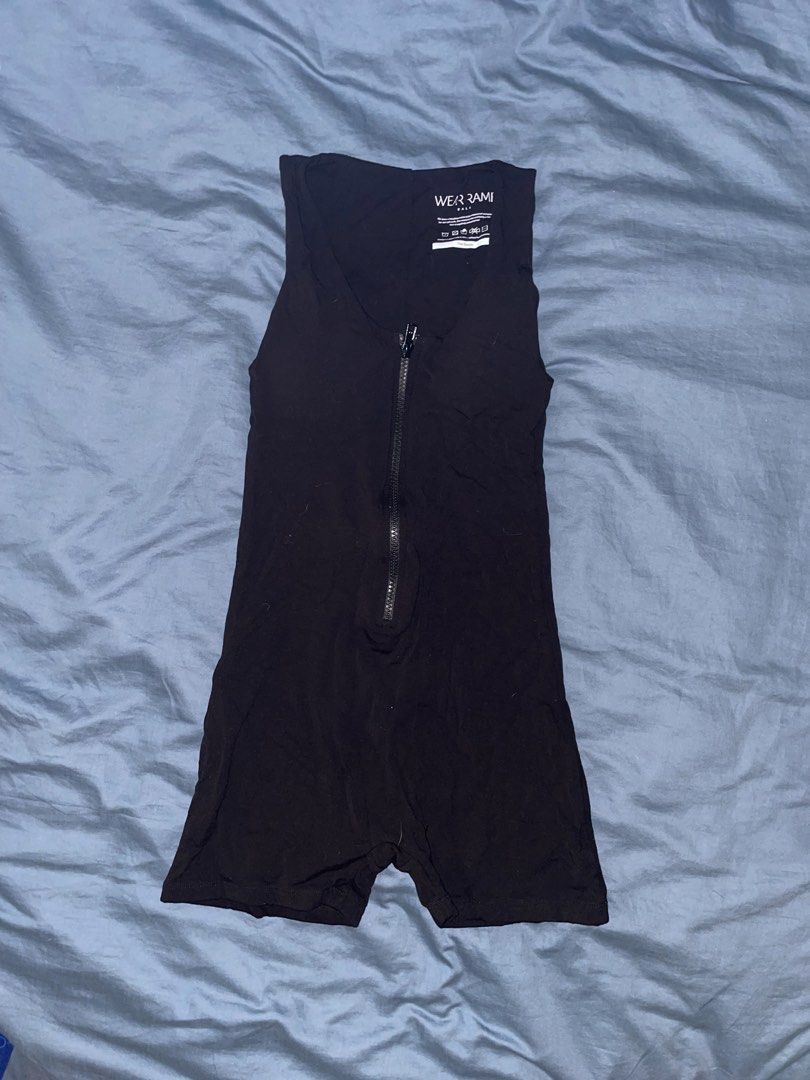 WEAR RAME Selene Front Zip Bodysuit in Small (Category: Activewear) located in Antipolo. Submitted by salmonie (Listing ID 1459730326, Image 3). Description: - Black bodysuit from WEAR RAME Bali - BNWOT - Soft fabric - SRP is P6,500 - RFS: decluttering Helping tags: onesie workout gym clothes lululemon alo yoga.