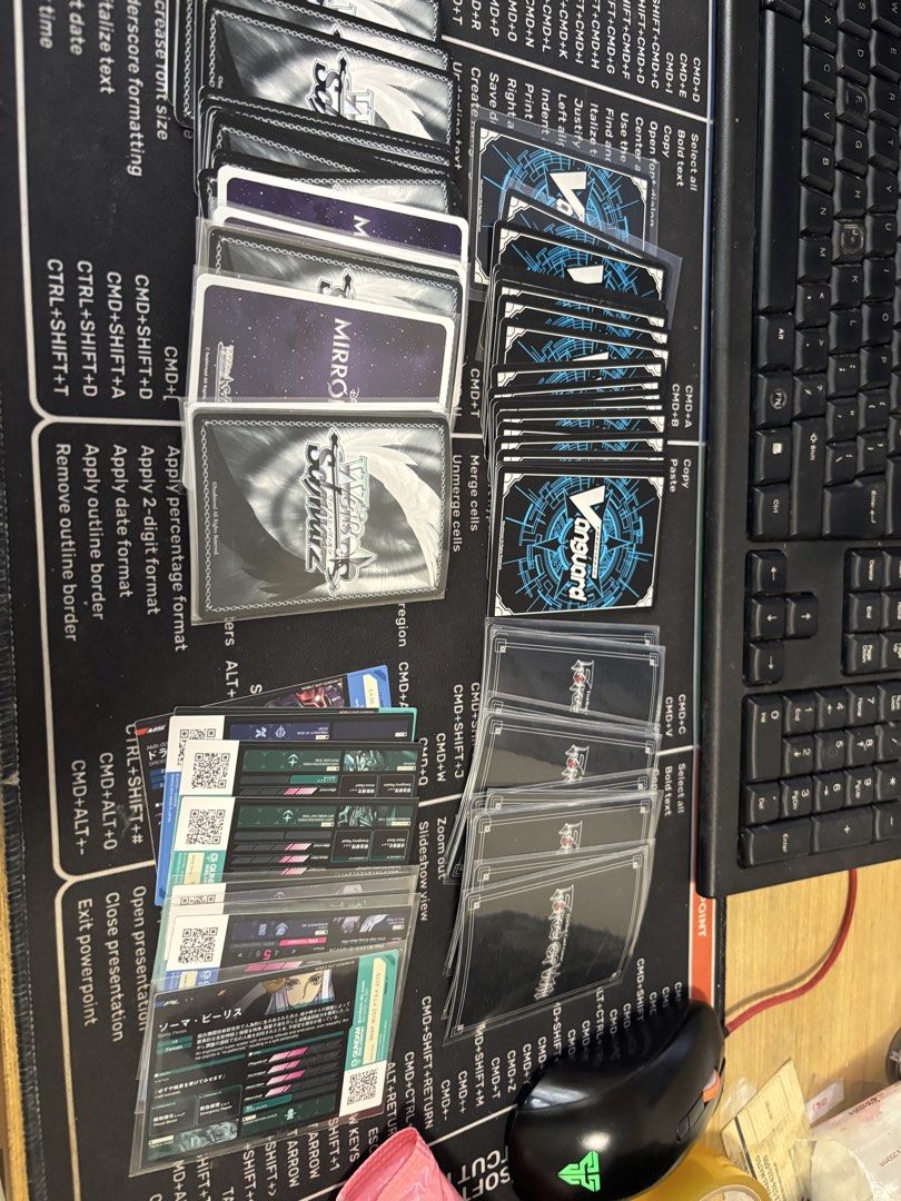Weiss Schwarz & Vanguard Card Lot (Category: Raw Singles) located in Tarlac. Submitted by wisemoon_jonas (Listing ID 1459694864, Image 2). Description: - Collection of trading cards including Weiss Schwarz and Vanguard sets. - Features Gundam and other anime-themed cards. - Perfect for collectors and players. - All cards are kept in sleeves. - Please check photos for details on individual cards..