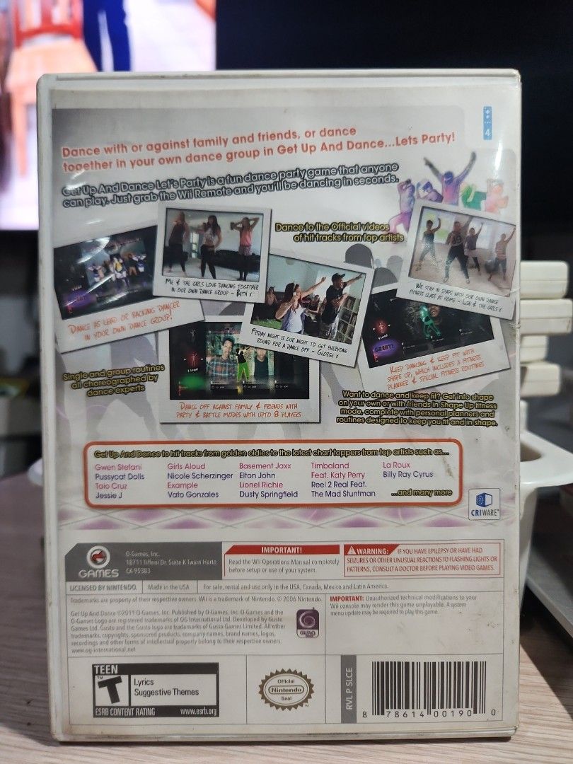 Wii Get Up And Dance Video Game (Category: Others) located in Quezon City. Submitted by gwift (Listing ID 1459810907, Image 2). Description: price based on gameye app or ebay sold listings. x50 tested working video games posted. will give a 5% discount for purchases 20k and up prices are subject to change on the day the game is to be paid due to price fluctuation..