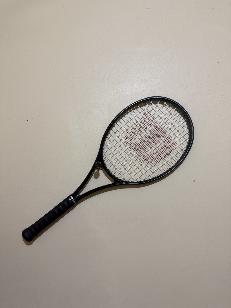 Wilson RF01 Future 16x19 Tennis Racket RF 01 (Category: Racket and Ball Sports) located in Batangas. Submitted by gerardtristan (Listing ID 1459804853, Image 2). Description: Wilson RF 01 Future tennis racket RF01 Future racquet - Head Size: 98 sq in - String Pattern: 16x19 - Unstrung Weight: 280g - Grip Size: 2 Bought June 15, 2026 Wilson Festival for P18,+++ Installed replacement grip (original brown leather inside unused) Grip (black yonex cur